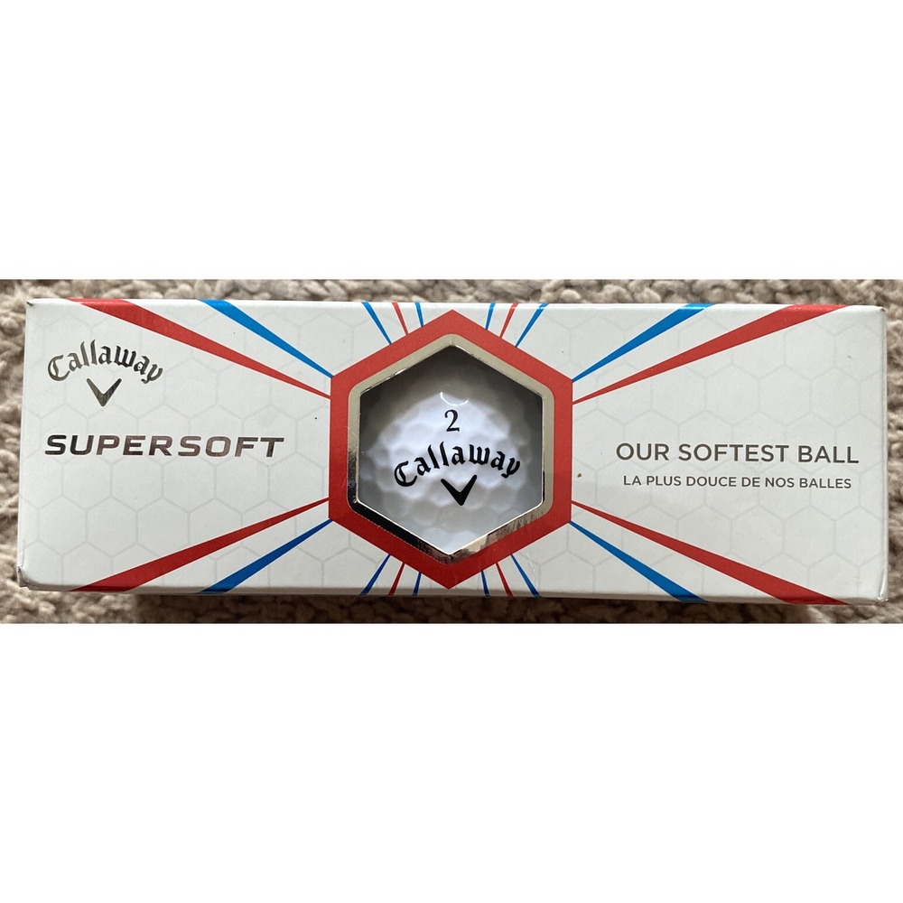 Callaway Supersoft Pack Of‎ 3 White Golf Balls New in Package